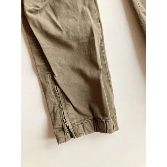 Aritzia GOLDEN by TNA Heroic Fatigue Green Cotton Twill Utility Pants, Size 6 - Picture 5 of 12